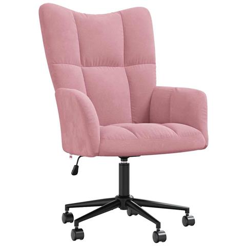 Lusso Casadino -  Sedia Relax Rosa In Velluto - Foto 1