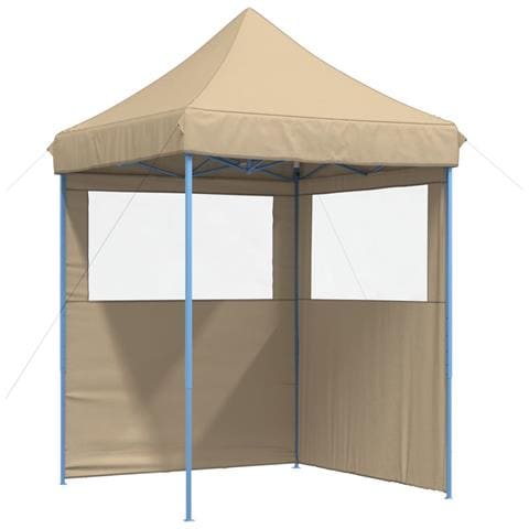Tendone per Feste Pieghevole Pop-Up con 2 Pareti Beige - Foto 1
