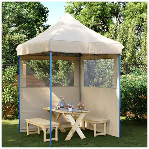 Tendone per Feste Pieghevole Pop-Up con 2 Pareti Beige - Foto 2