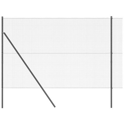 Set di Posti per Recinzione Set di 2 Grigio Metallo 25 x 1,5 m - Foto 1
