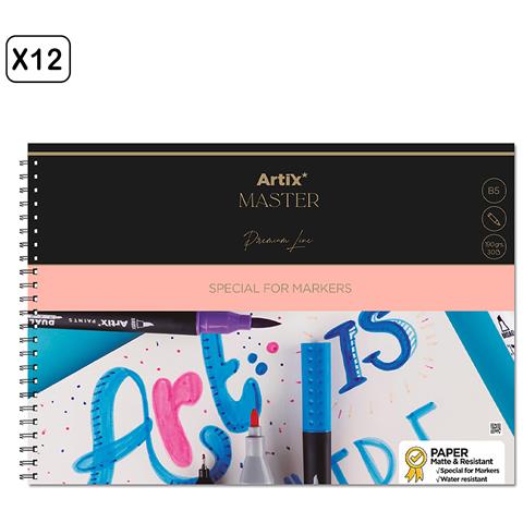 Pack 12 Uds Bloc De Marker Paper 30 Fogli B5 Spirale - Foto 1