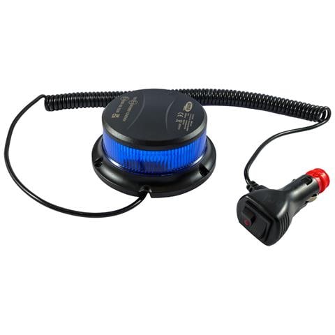 Lampeggiante A Led Blu 12-24v Base Magnetica - Foto 2