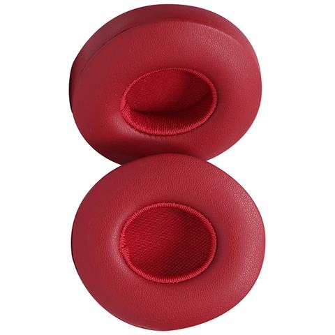 2 Cuscinetti Auricolari Di Ricambio In Pelle Proteica Compatibili Con Cuffie Beats Solo 2 E Solo 3 Red - Foto 4