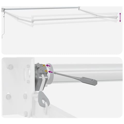 Tenda Retrattile Multicolore 450 × 300 cm Poliestere e Metallo - Foto 9