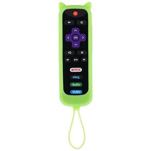 Custodia Protettiva In Silicone Compatibile Con Telecomando Tcl Roku 2 Con Design Orecchie Di Gatto E Cordino Green - Foto 1