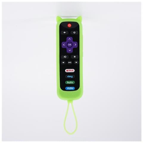 Custodia Protettiva In Silicone Compatibile Con Telecomando Tcl Roku 2 Con Design Orecchie Di Gatto E Cordino Green - Foto 2
