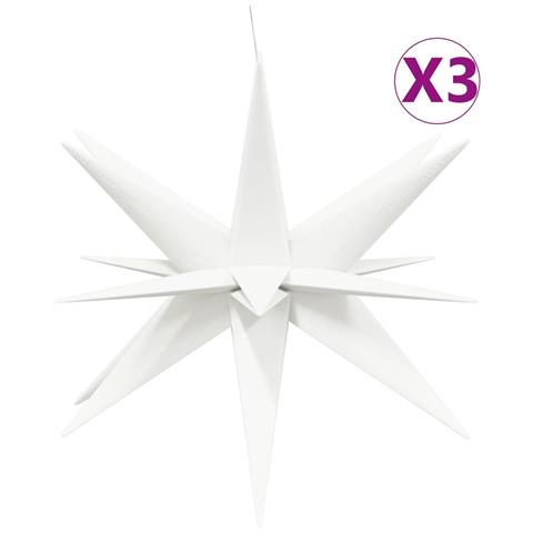 Luci di Natale con LED 3 pz Pieghevoli Bianche 100 cm - Foto 1