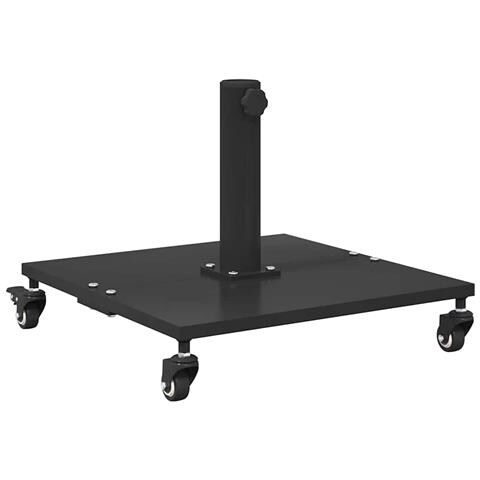 Base per Ombrello da Esterno Nero 45 x 45 x 31 cm Acciaio - Foto 1