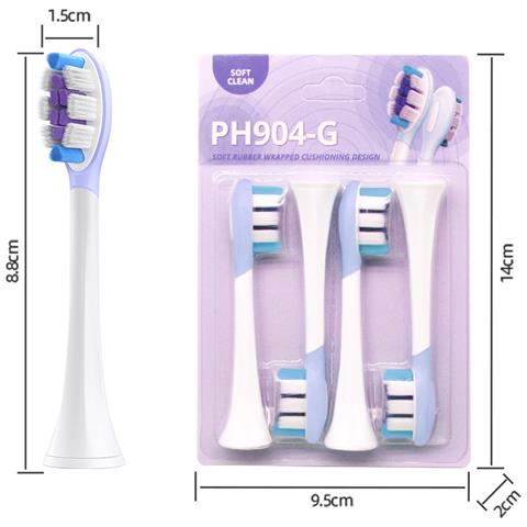 Testine Di Ricambio Per Spazzolino Elettrico Sonico (8 Pezzi) Compatibili Con Philips Hx369 Purple - Foto 2