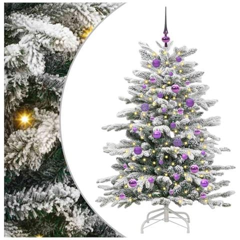 Albero di Natale Artificiale con Rami Pieghevoli Bianco 150 cm - Foto 1