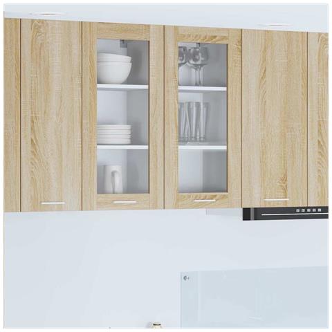 Armadio pensile con porta Riga Rovere Sonoma 40 x 31 x 80 cm - Foto 2