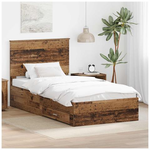 Struttura del letto con testiera Legno vecchio 100 x 200 cm - Foto 2