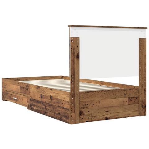 Struttura del letto con testiera Legno vecchio 100 x 200 cm - Foto 9