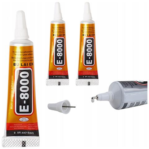 Colla Universale E-8000 110ml - Alta Precisione E Versatilità | 3x 110ml | Per Ceramica, Plastica, Metallo, Legno, Carta, Gomma, Vetro, Porcellana - Foto 1