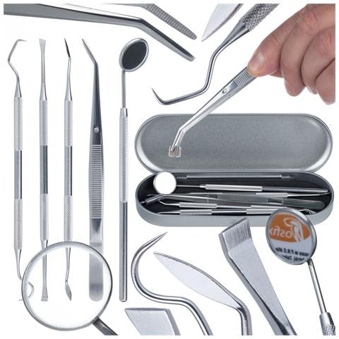 Set Di Strumenti Per Pulizia E Ispezione - Acciaio Inossidabile | Sonda, Specchio, Pinzetta, Motyka, Scaler | Manutenzione Elettronica - Foto 1