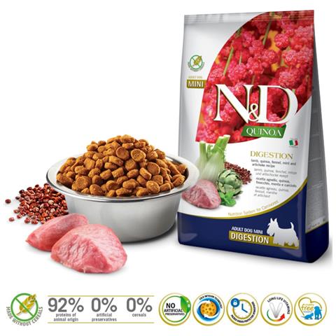 N&d N&d Quinoa Digestion Lamb Mini Adult - Cibo Secco Per Cani - 800 G - Foto 1