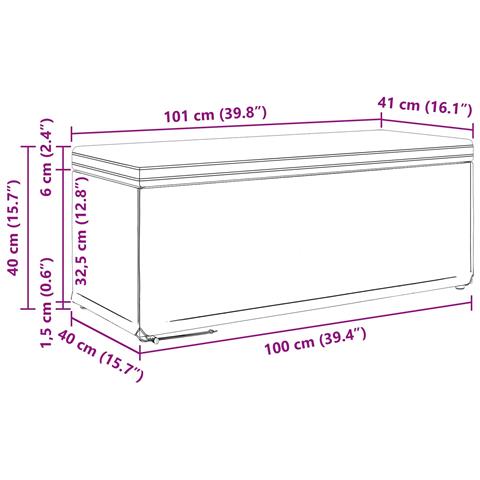 Pouf Bianco Pelle Sintetica e Legno Ingegnerizzato - Foto 9