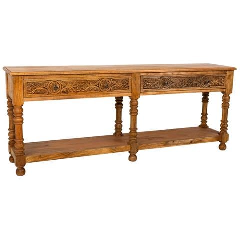 Tavolo Console In Legno Finitura A Mano - Foto 1