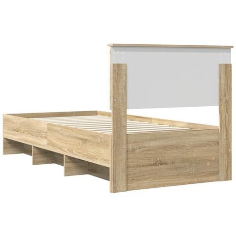 Struttura del letto Rovere Sonoma 80 x 200 cm Legno multistrato - Foto 9