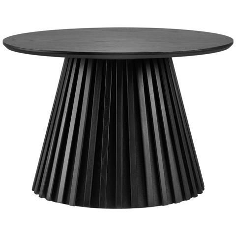 Osaka - Tavolino Da Salotto In Impiallacciatura Di Rovere E Mdf Nero Ø70x45 Cm - Foto 1