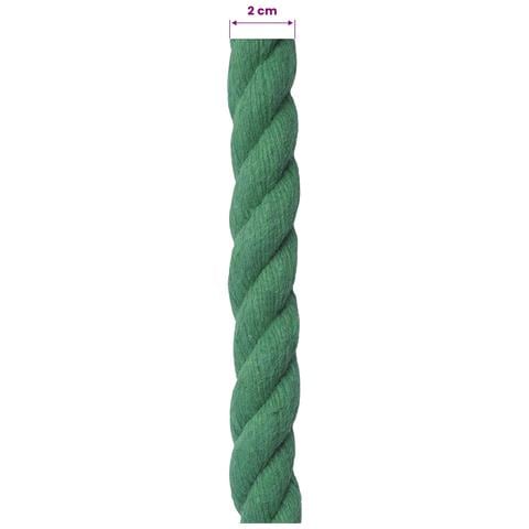 Corda di Cotone 20 mm 100 m Verde 100% Cotone - Foto 6