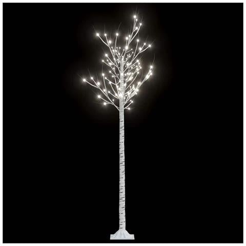 Albero Natale 200 LED 1,8m Salice Bianco Freddo Interno Esterno - Foto 1