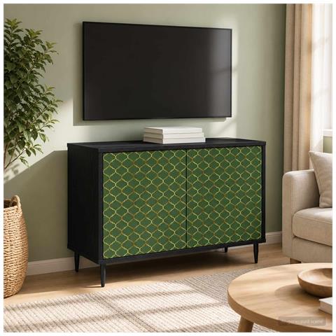 Mobile TV GELEEN 69 x 33 x 50,5 cm Rovere Nero - Foto 2