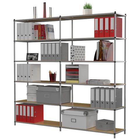 Scaffale Aggiunta in Acciaio 6 Ripiani Misura 100 x 35 x 200cm - Foto 1