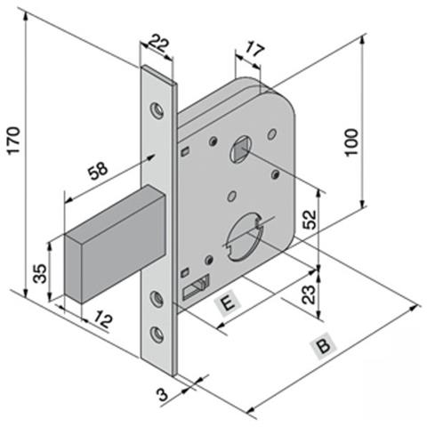 Serratura Inf. ferro 075.50.00.0 - Foto 1