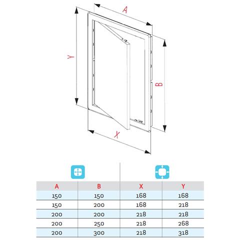 200x300mm Resistente Plastica Abs Color Argento Satinato Pannello Di Porta Di Ispezione Di Accesso - Foto 2