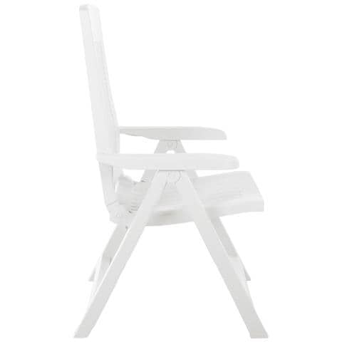 Sedie Reclinabili Da Giardino 2 Pz In Plastica Bianca - Foto 9