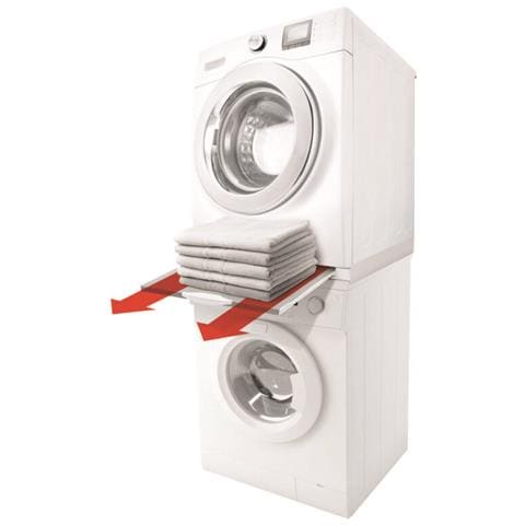 Torre Pro L60 Kit Sovrapposizione Lavatrice e Asciugatrice con Ripiano Estraibile Colore Bianco - Foto 2