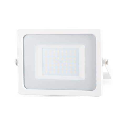 Faro Led Slim Bianco Lucido 50w 100° 4250lm Ip65 Smd A+ Mod. Vt-4955w Sku 5826 4000k - Foto 1