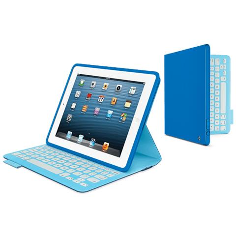 FabricSkin Custodia a libro Blu compatibile Apple iPad 2 - Foto 1
