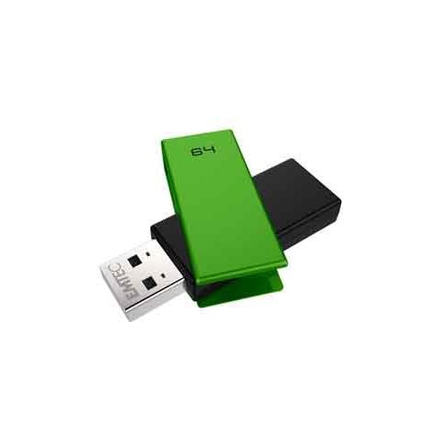 C350 Brick 2.0 unità flash USB 64 GB Connettore USB di tipo A Nero, Verde - Foto 1
