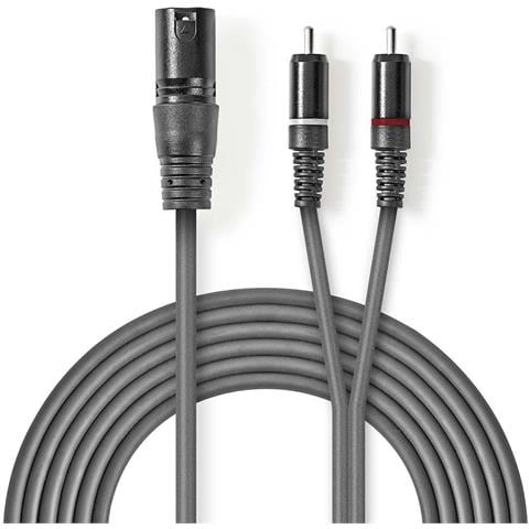 COTH15200GY15 cavo audio 1,5 m XLR (3-pin) 2 x RCA Grigio - Foto 1