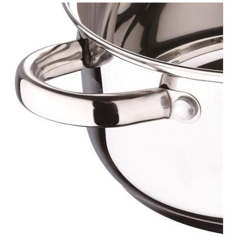 Batteria Da Cucina 2 Pentole E Tegame Acciaio Inox Fondo Alto 2 Coperchi Vetro - Foto 2