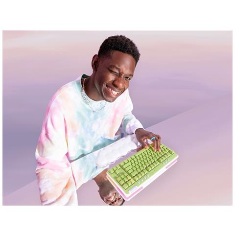 920-010689 tastiera Gaming RF senza fili + Bluetooth QWERTY Nordic Bianco - Foto 4