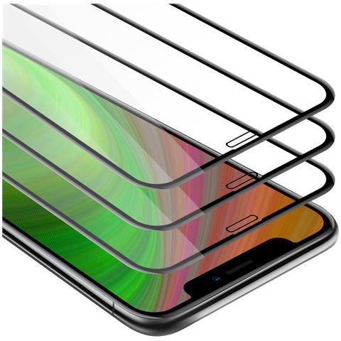 3x Pellicola Armatura A Schermo Intero Compatibile Con Apple Iphone 11 Pro Max (xi Pro Max) In Trasparente Con Nero - 3x Vetro Temperato (tempered) Di Protezione Del Display In Durezza 9h Con 3d Touch - Foto 1