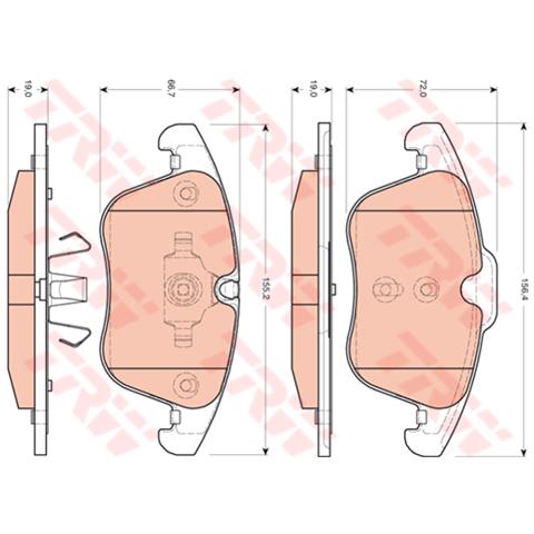 Pattini Freno Jaguar S-type (ccx) 2.7 D Gdb1705 - Foto 1