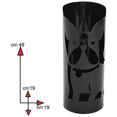 Portaombrelli Dog Metallo (19 X 49 X 19 Cm) Grigio - Foto 2