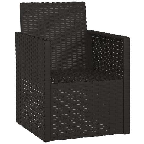 Poltrona Da Giardino Con Cuscini Nera In Polyrattan - Foto 3