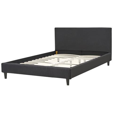 Letto Tessuto Fitou 140 X 200 Cm Nero - Foto 2