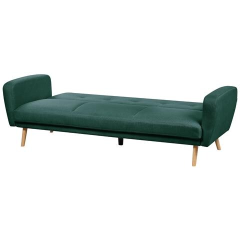 Divano Letto 3 Posti Florli Tessuto Verde Scuro - Foto 2