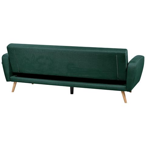 Divano Letto 3 Posti Florli Tessuto Verde Scuro - Foto 11