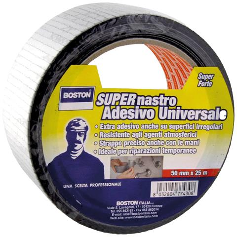 Nastro Telato Universale Mm. 48 X 25 Mt - Nero - Foto 1