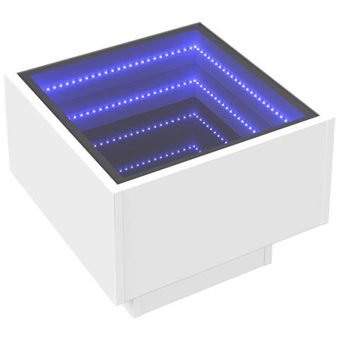 Comodino Con Led Infinity Bianco 40x40x30 Cm - Foto 3