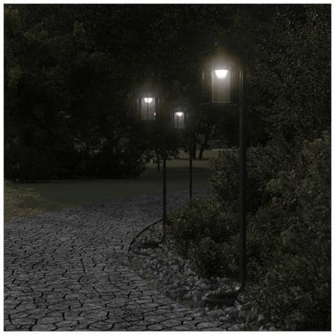 Lampada Da Terra Per Esterni Argento 100 Cm In Acciaio Inox - Foto 3
