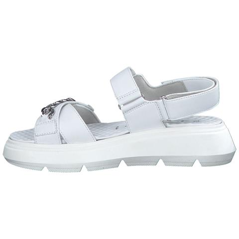 White Elegant Open Sandals Sandali Pelle Scarpe Donna Bianco Eu 37, 1-28229-20 100 - Foto 3