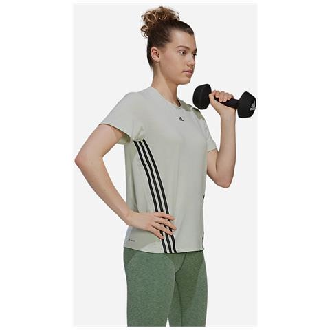 Trainicons 3-stripes Tee Hk6976, Donne, Verde, S - Foto 2